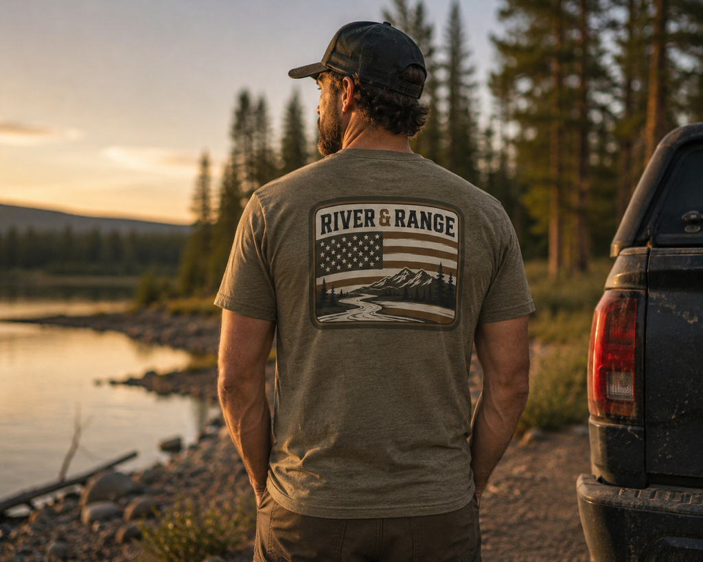 American Flag Badge Tee