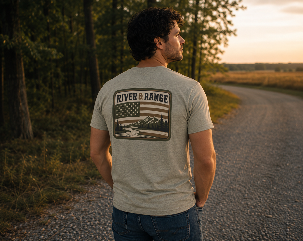 American Flag Badge Tee