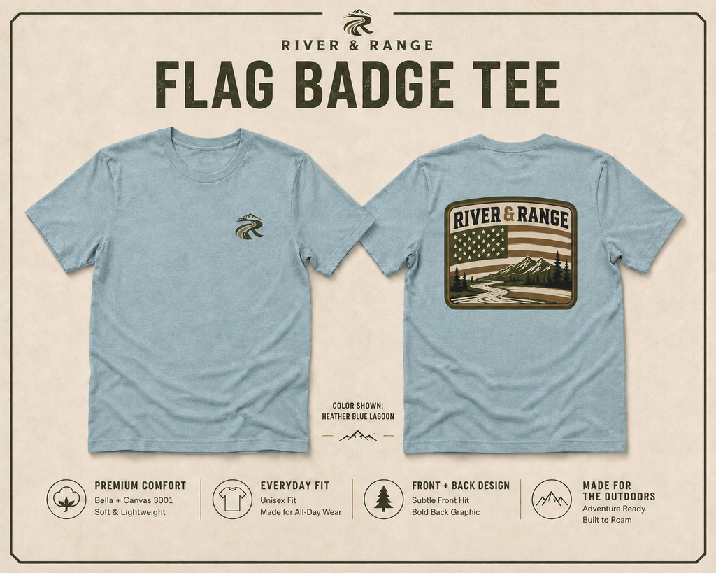 American Flag Badge Tee