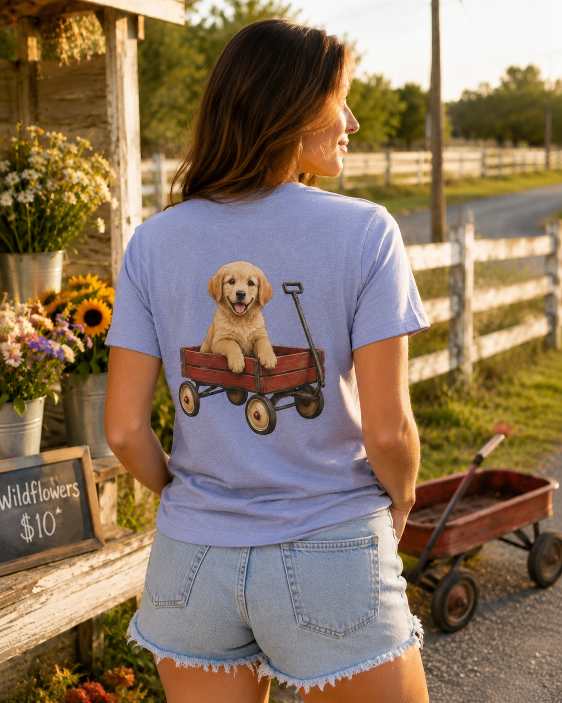 Wagon Pup Tee